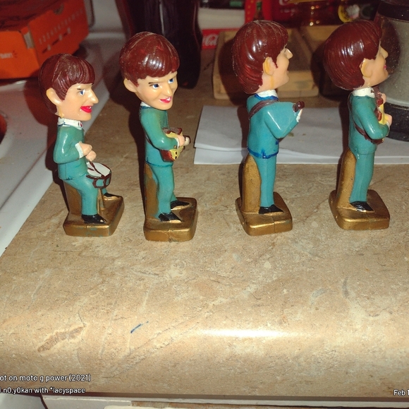 BEATLES BOBBLE HEAD 4" FIGURES MADE IN HONG KONG 1960'S - Picture 7 of 13